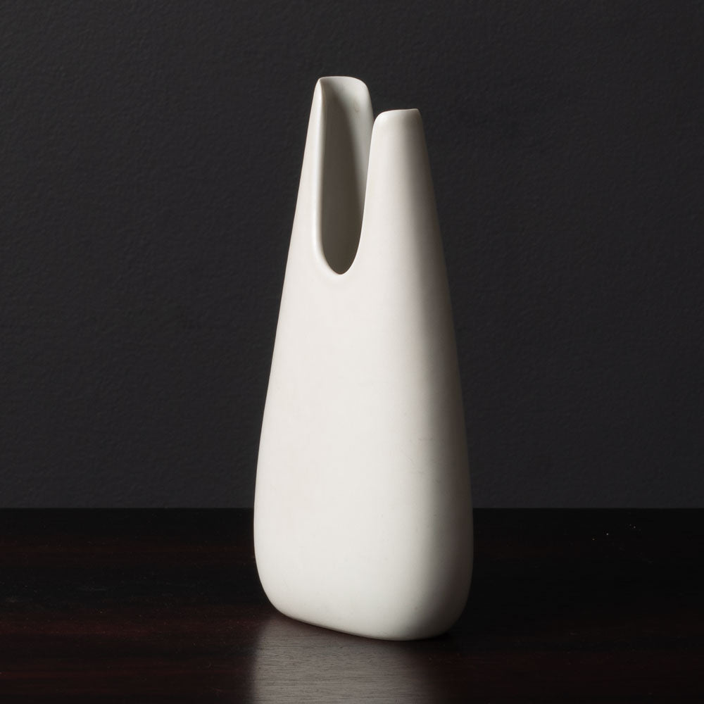 Gunnar Nylund for Rorstrand,  stoneware "Caolina" vase with matte white glaze F8140