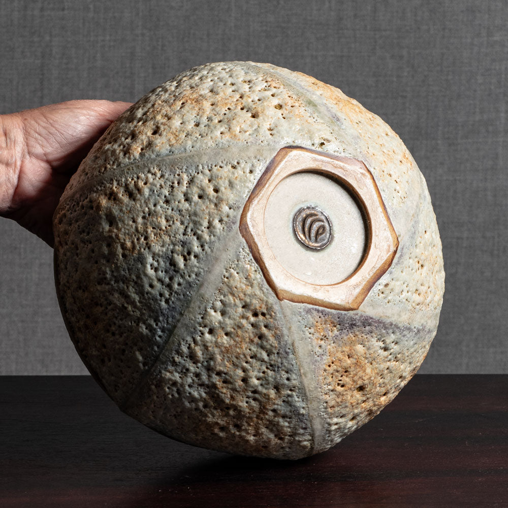 Chris Carter, UK, unique stoneware bowl with volcanic glaze M4318