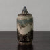 Jais Nielsen for Royal Copenhagen, Denmark, lidded jar with brown and blue Sung glaze J1659