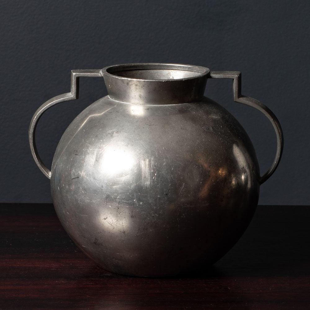GAB Tenn, Sweden, pewter vase with two handles K2617