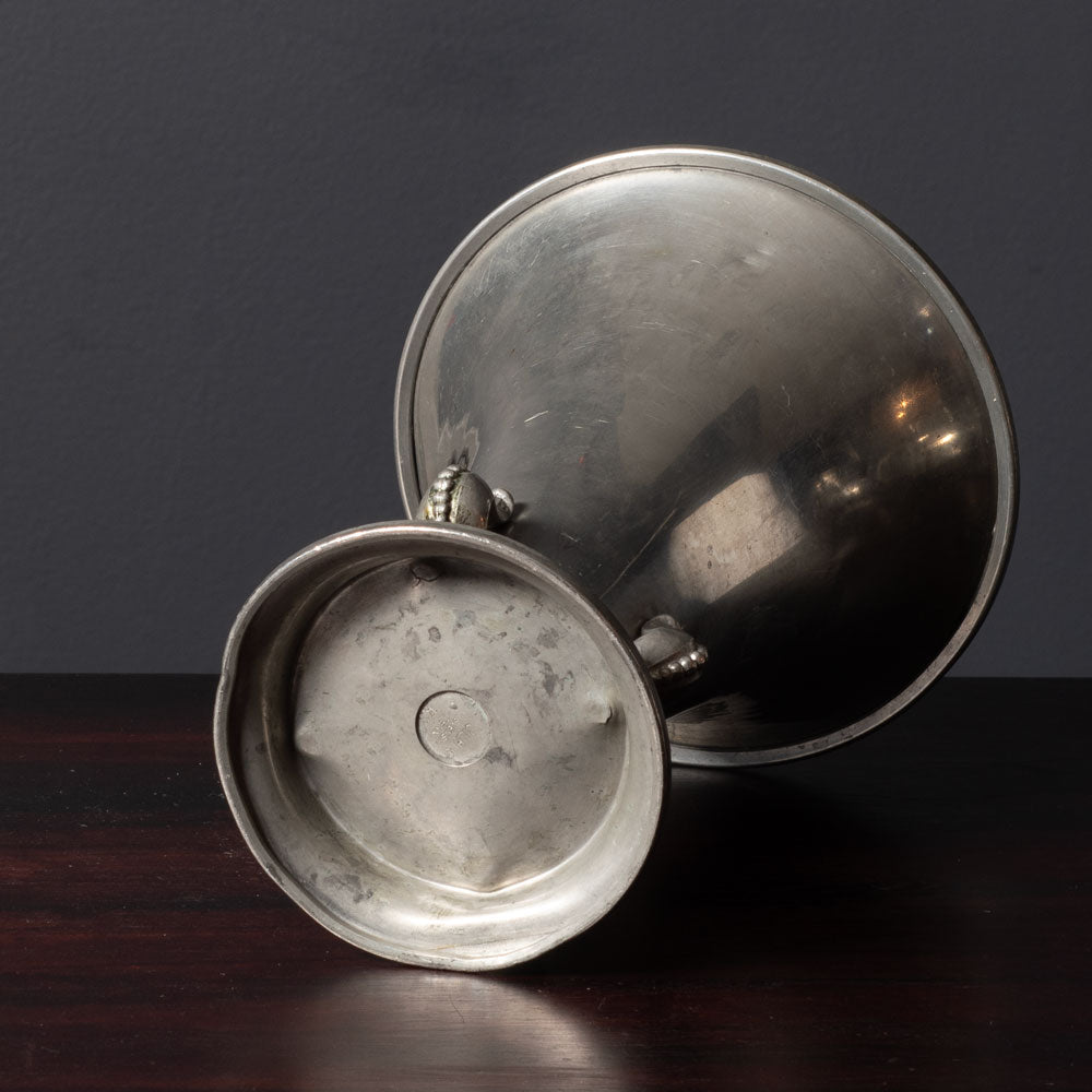 JL Hultmann, Sweden, pewter flaring art deco vase L3515