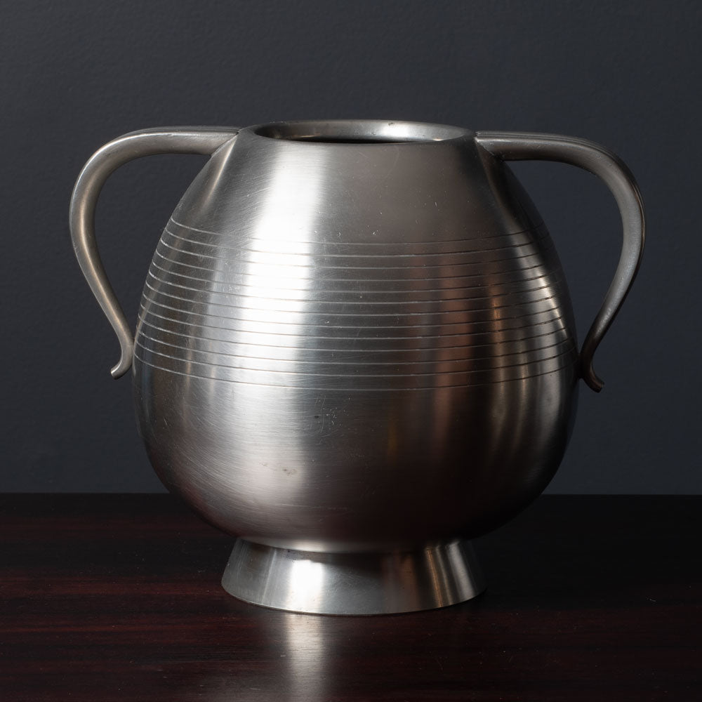 GAB Tenn, Sweden, handled pewter urn L3408