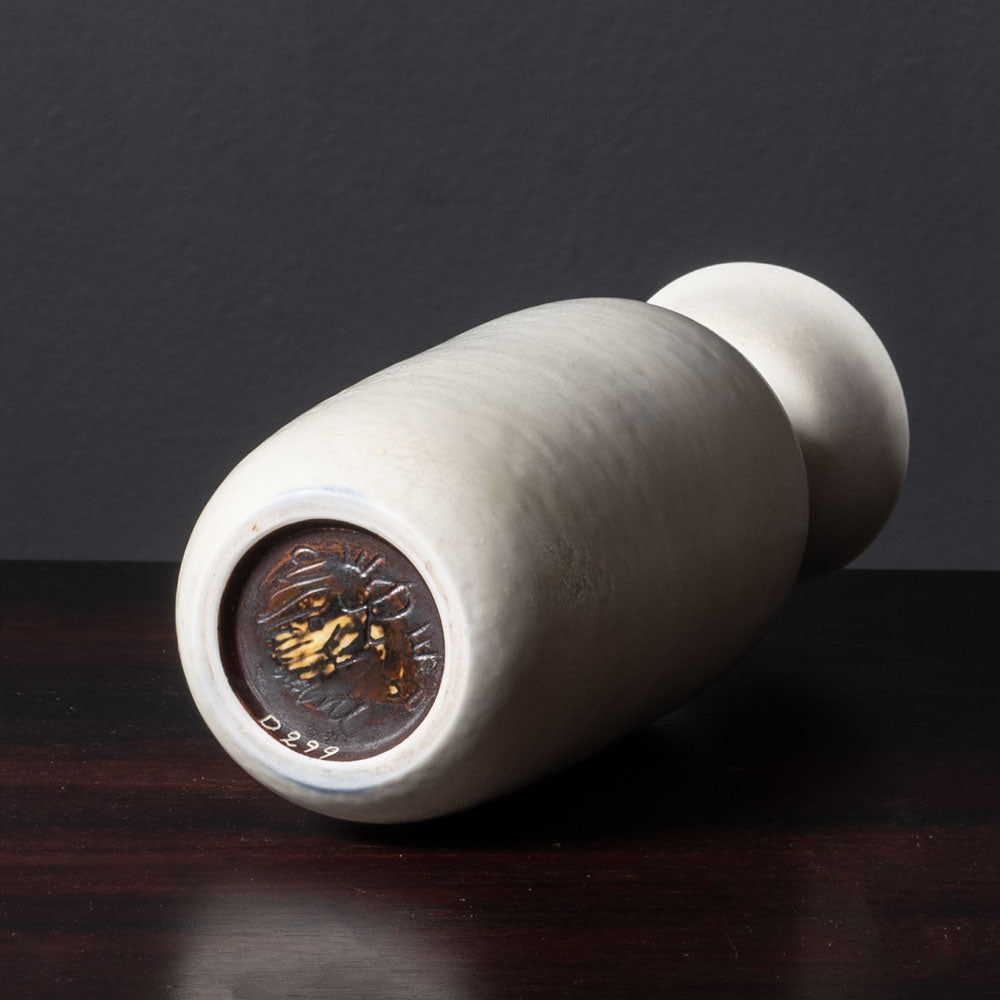 Carl Harry Stålhane for Rörstrand, Sweden, unique stoneware vase with white matte glaze L3090