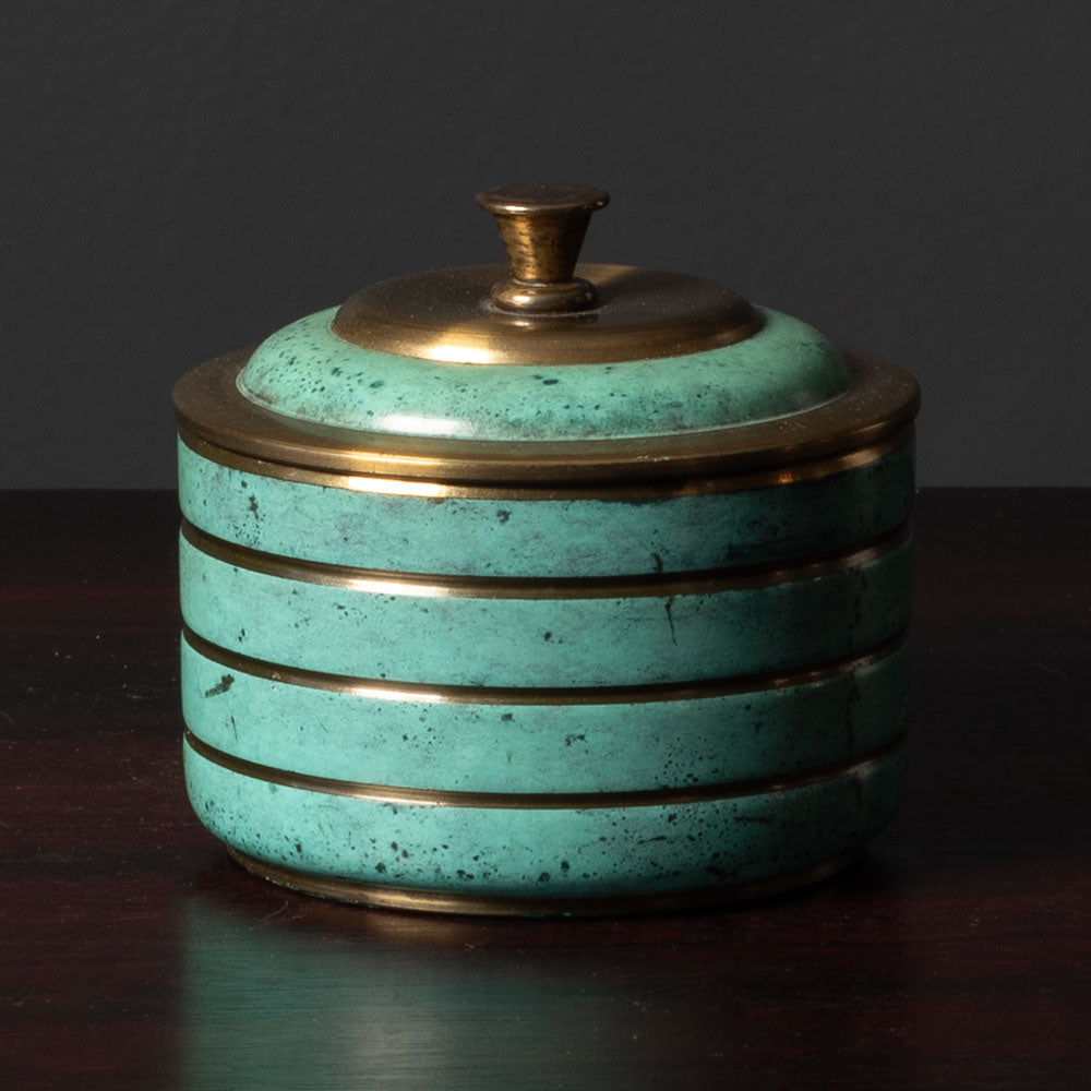 WMF Ikora, Germany, patinated light bronze jar L3556
