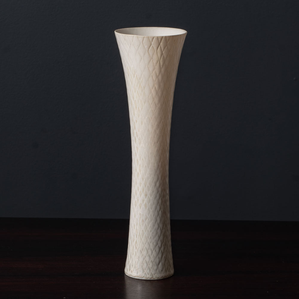 Carl Harry Stålhane for Rorstrand, Sweden, stoneware vase with white glaze K2001