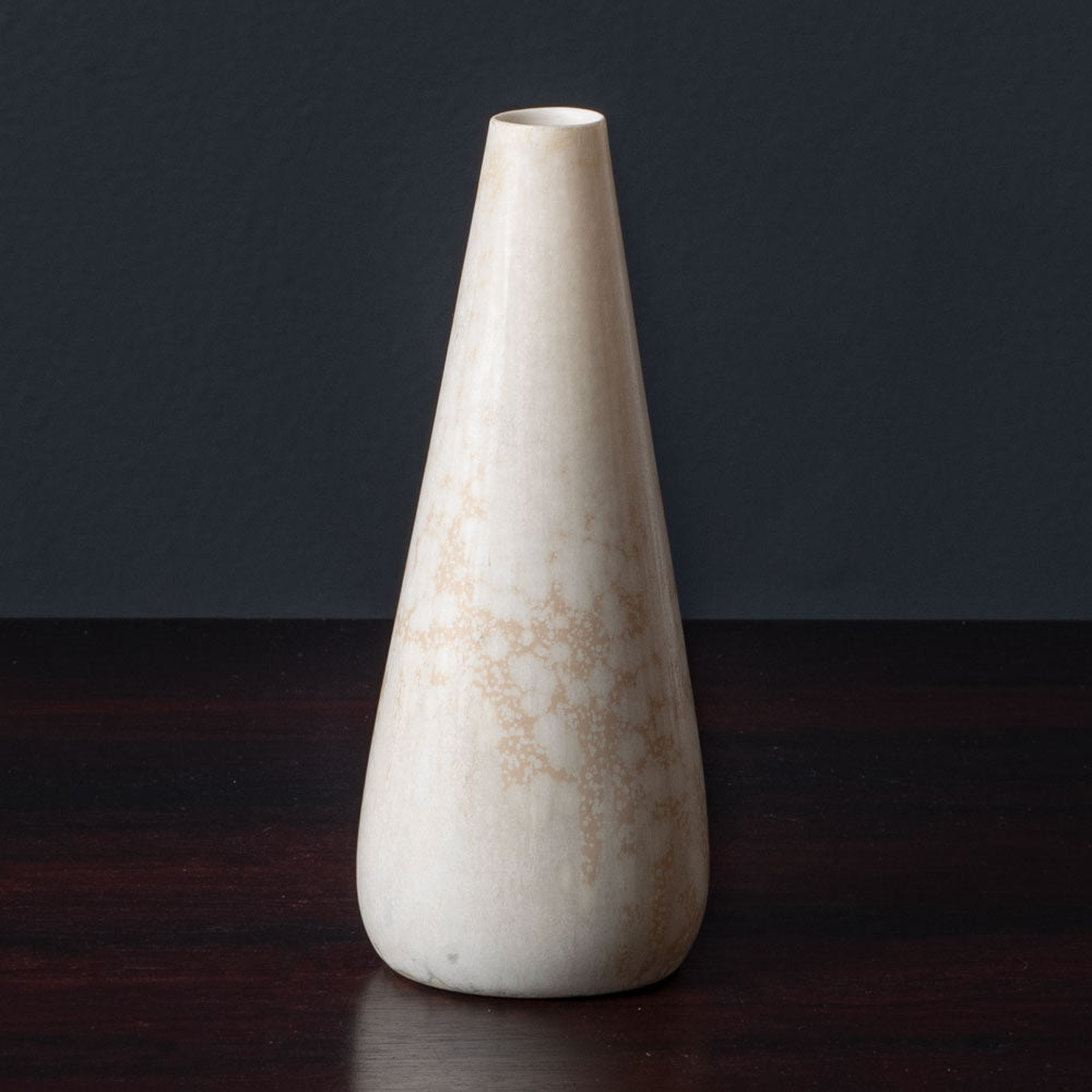 Carl Harry Stålhane for Rörstrand, Sweden, stoneware vase with white haresfur glaze K2621