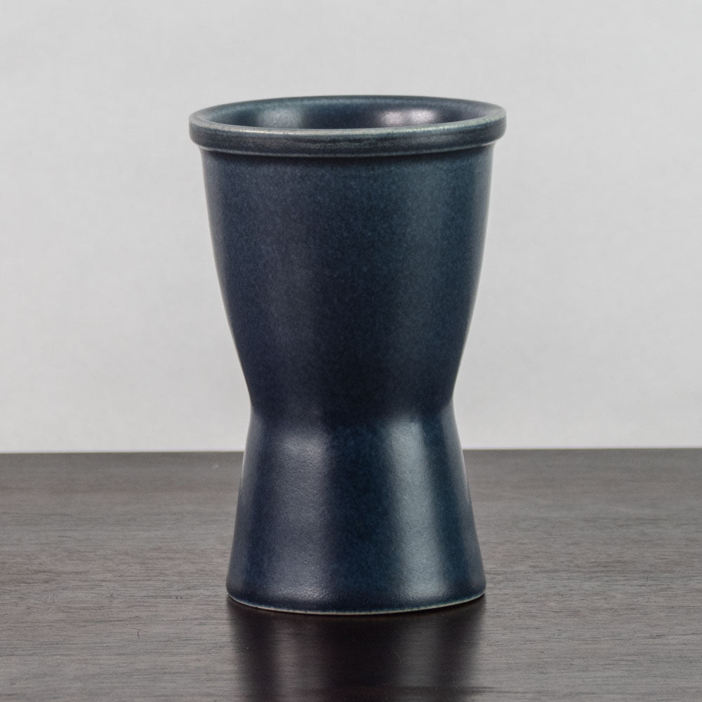 Erich and Ingrid Triller for Tobo stoneware vase with blue glaze J1708