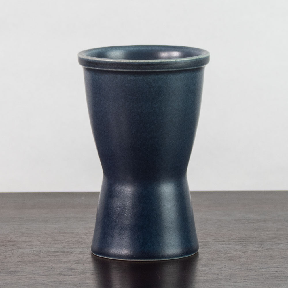 Erich and Ingrid Triller for Tobo stoneware vase with blue glaze J1708