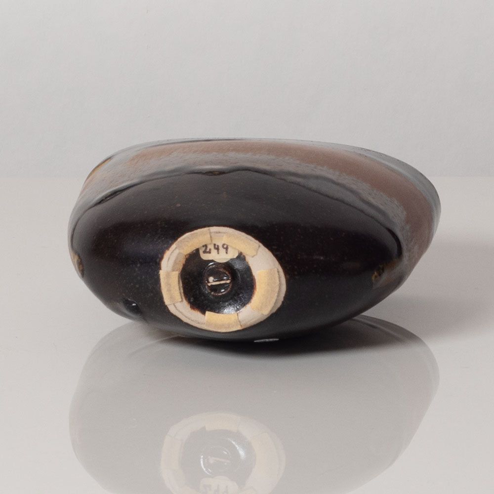 Gerald Weigel, own studio, Germany, Stoneware vase with tenmoku glaze K2800