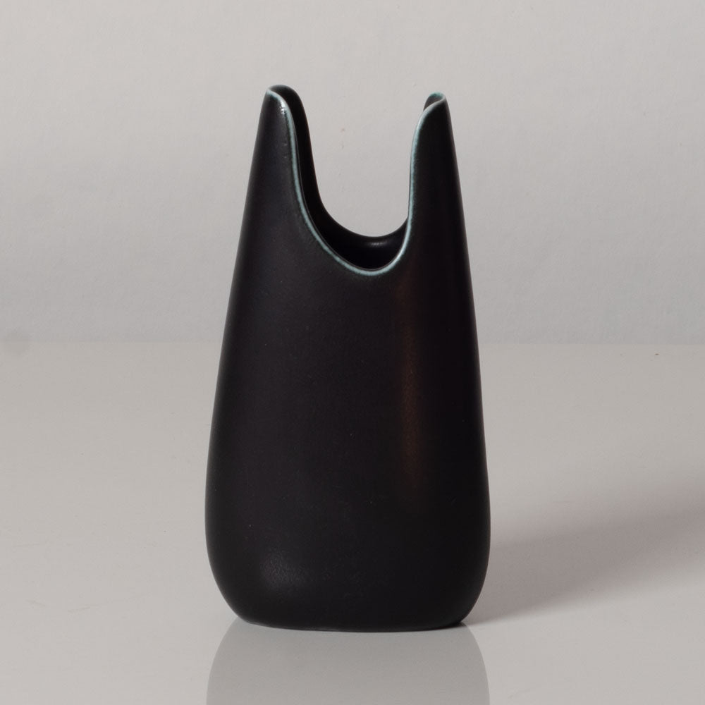 Gunnar Nylund for Rorstrand, black Caolina vase J1716