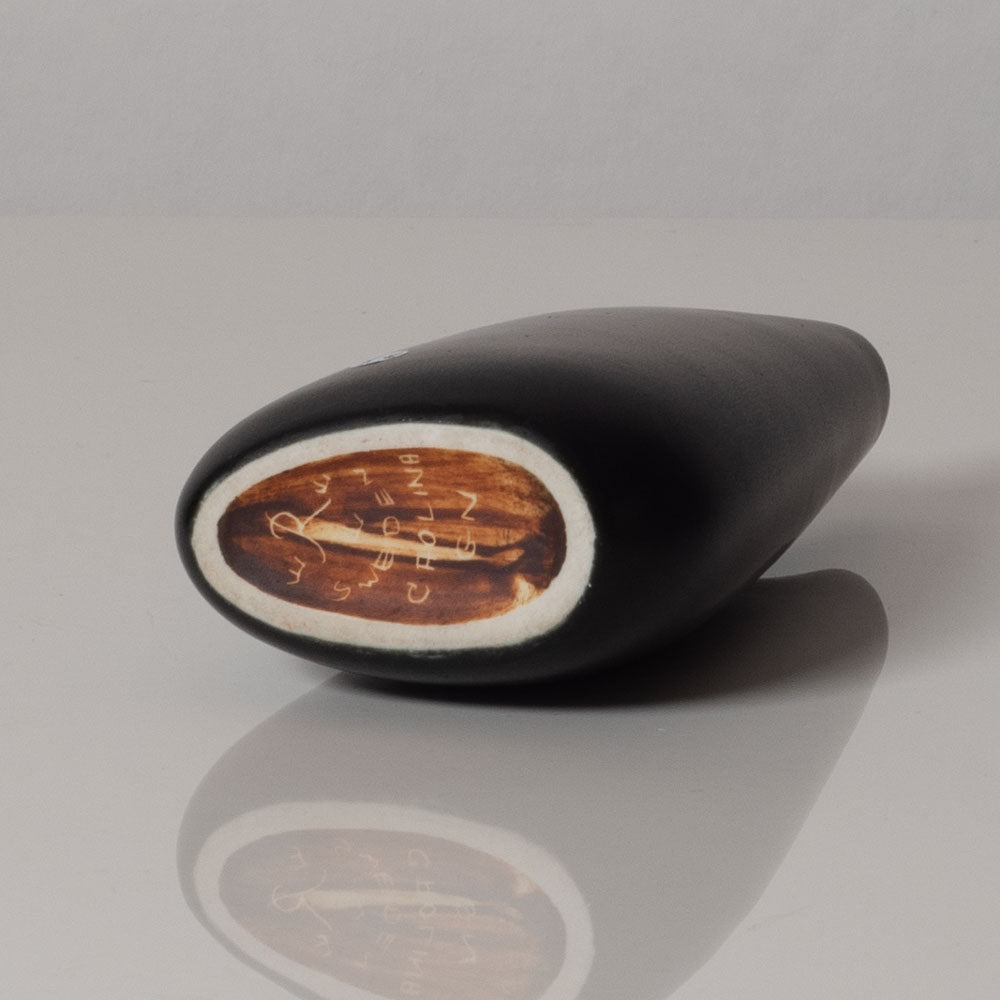 Gunnar Nylund for Rorstrand, black Caolina vase J1716