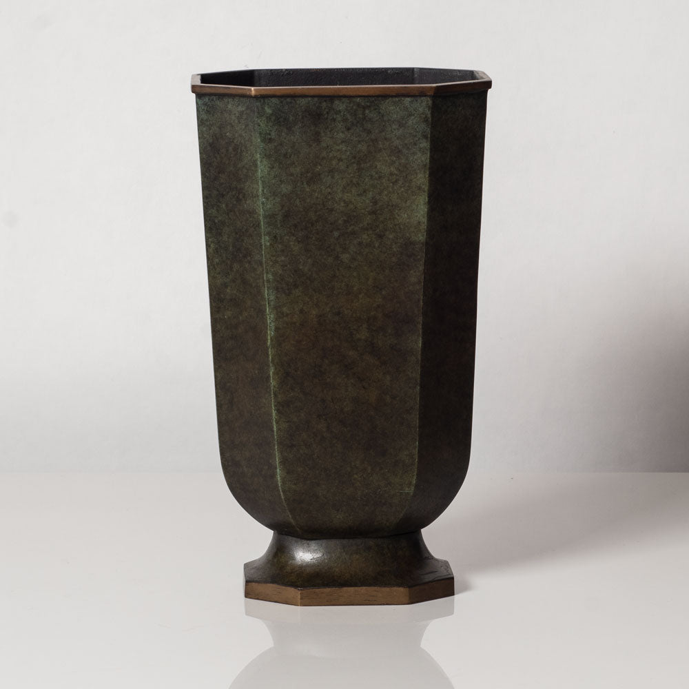Swedish, bronze vase with dragon in relief and inscription L3028