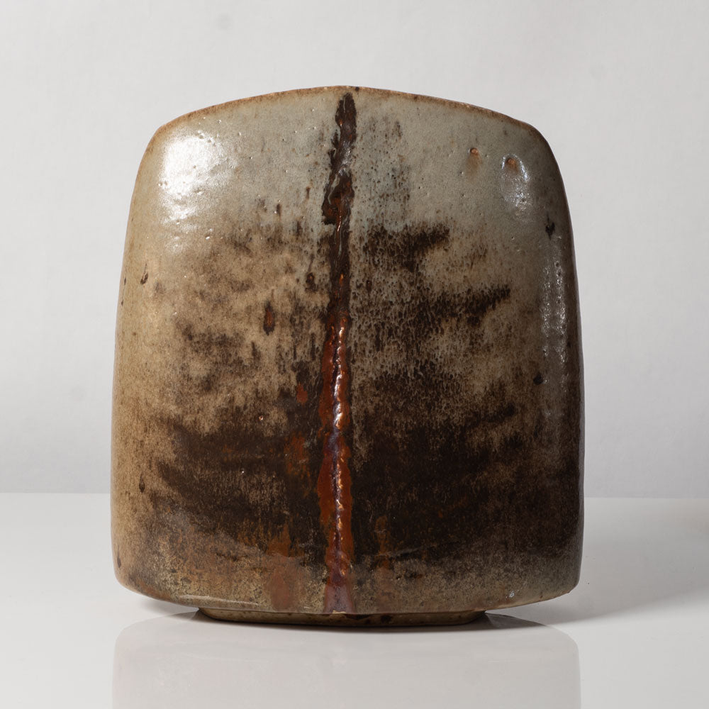 Gerald Weigel, own studio, Germany, unique stoneware vase with brown glaze E7420