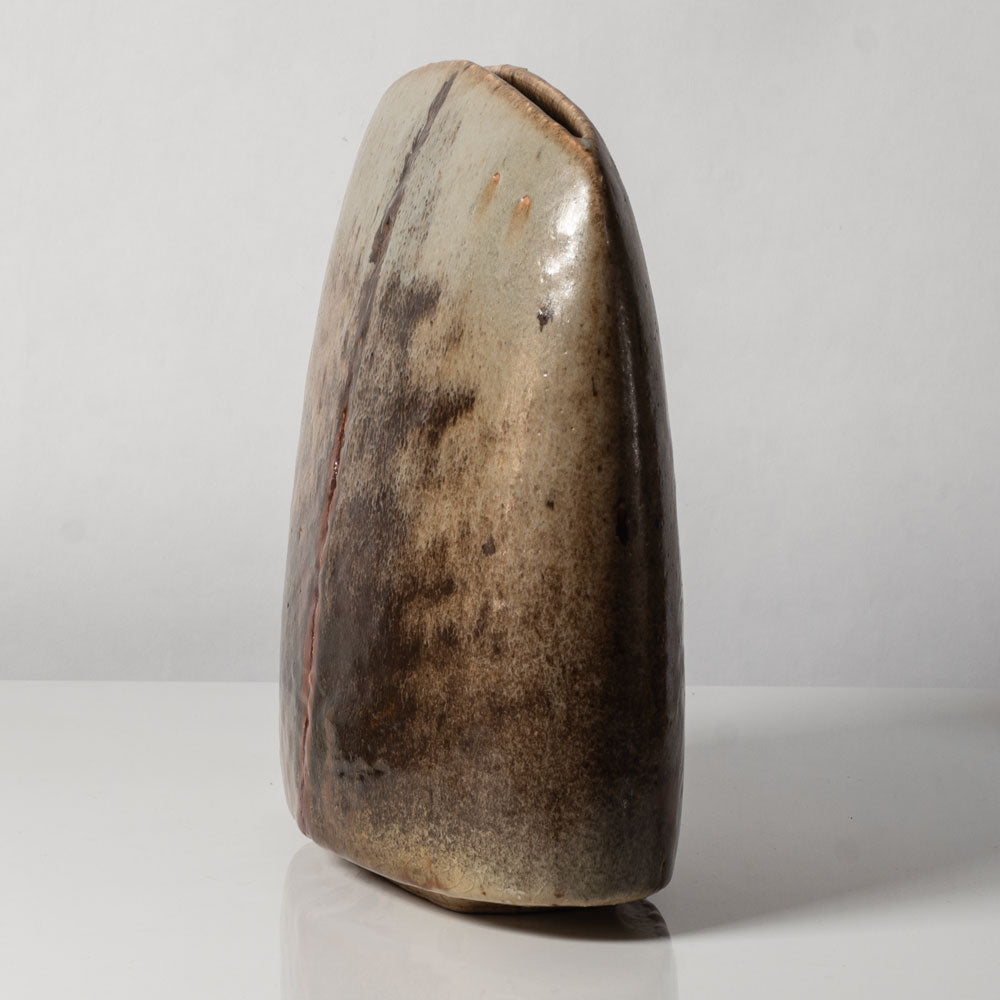 Gerald Weigel, own studio, Germany, unique stoneware vase with brown glaze E7420