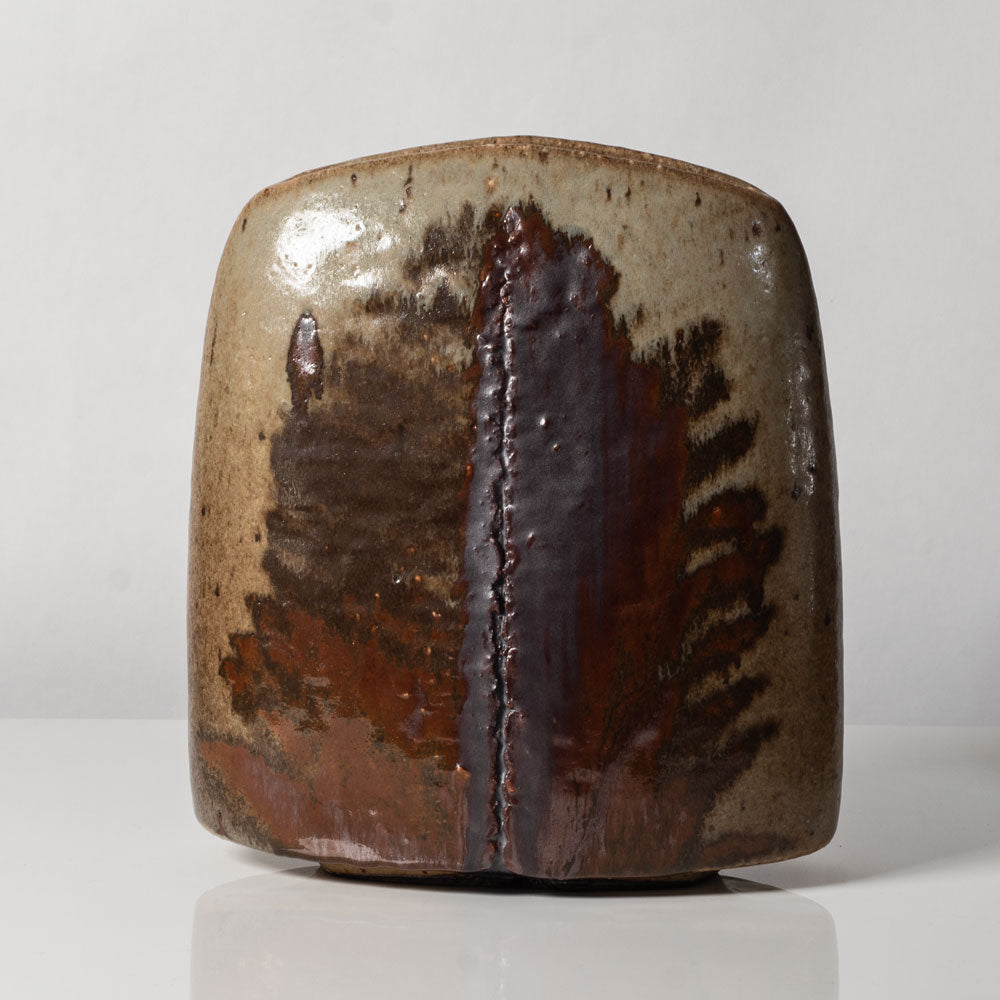 Gerald Weigel, own studio, Germany, unique stoneware vase with brown glaze E7420