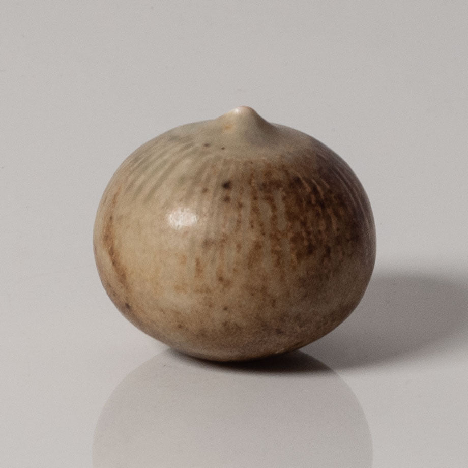 Gerald Weigel, own studio, Germany, miniature stoneware vase with pale brown glaze K2878
