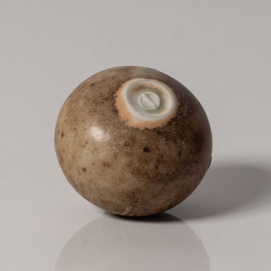 Gerald Weigel, own studio, Germany, miniature stoneware vase with pale brown glaze K2878