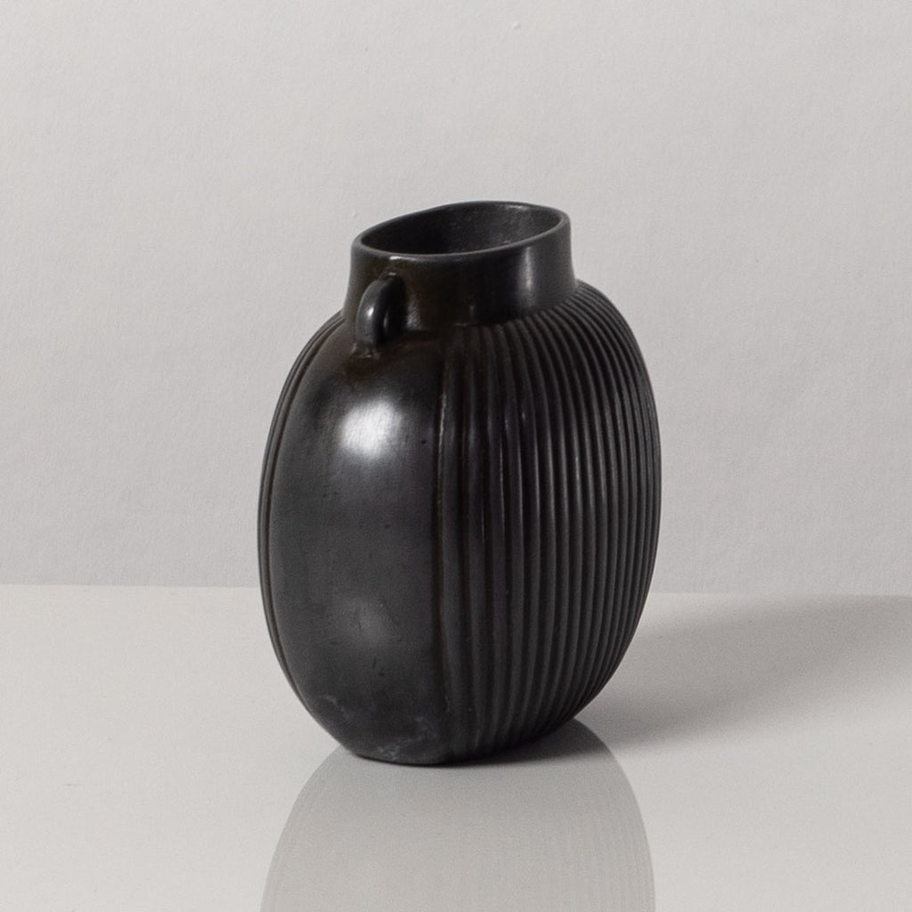 Just Andersen, Denmark,  disko metal cabinet vase L3503