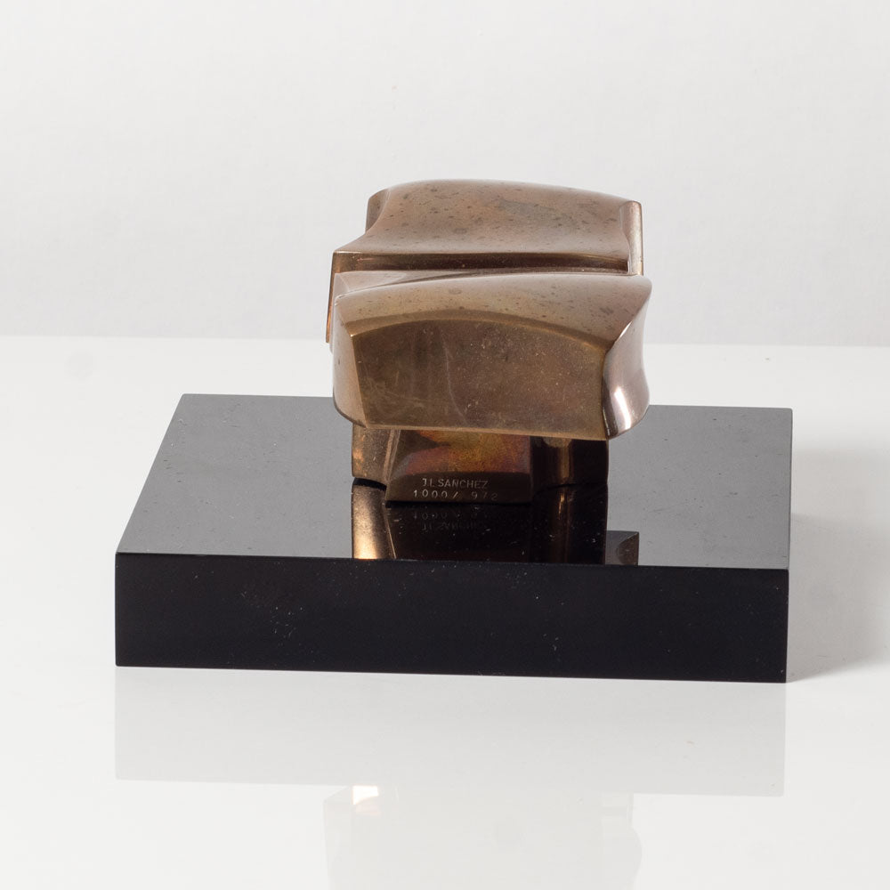 José Luis Sánchez, Spain, bronze sculpture on black lucite base L3602