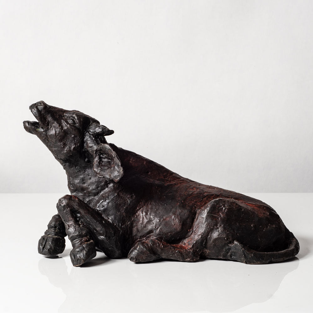 Elisabeth Nickles, US, bronze water buffalo sculpture EN1005