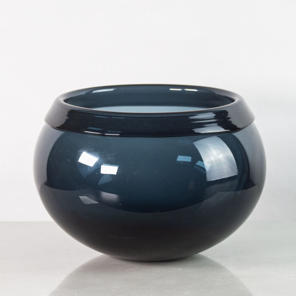 Timo Sarpaneva for Iittala, Finland, blue glass bowl J1481