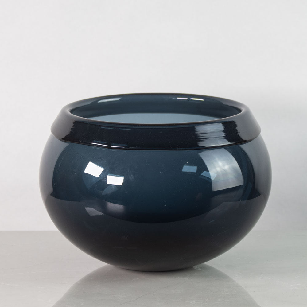 Timo Sarpaneva for Iittala, Finland, blue glass bowl J1481