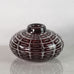 Edvin Ohrstrom for Orrefors, Sweden, Ariel" vase with red pattern of rectangles J1560