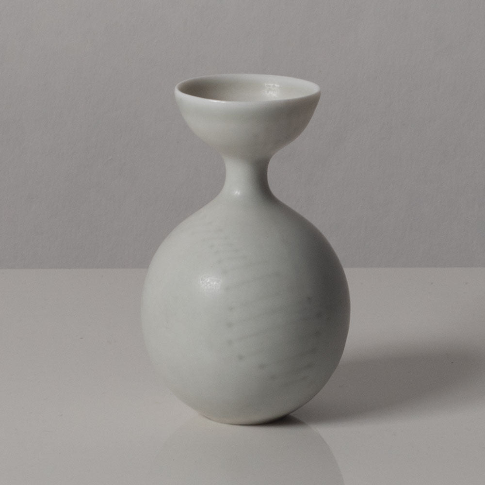 Carl Harry Stålhane for Rörstrand, Sweden, porcelain cabinet vase with matte white glaze L3626