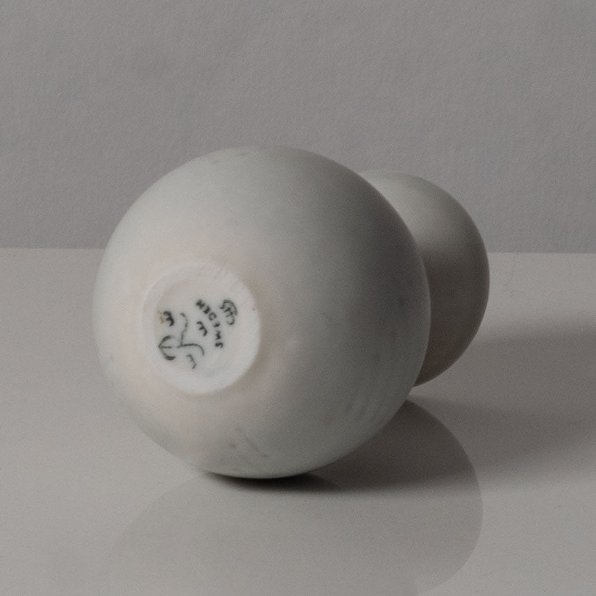 Carl Harry Stålhane for Rörstrand, Sweden, porcelain cabinet vase with matte white glaze L3626