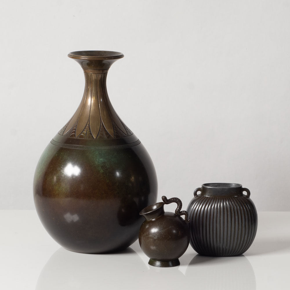 Three art deco vases by Just Andersen, Denmark