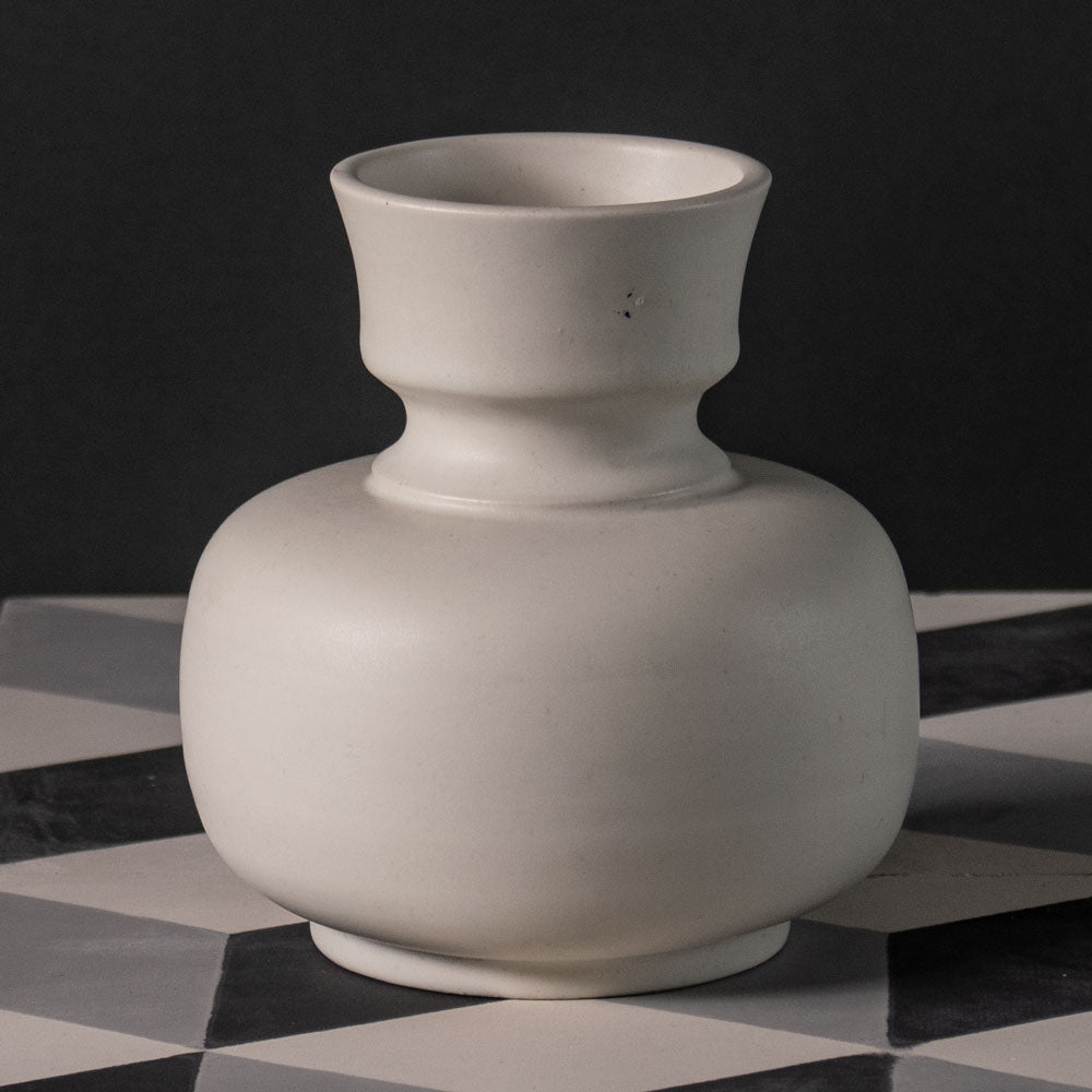 Wilhelm Kåge for Gustavsberg, Sweden, Carrara vase with matte white glaze J1563