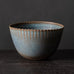 Stig Lindberg for Gustavsberg, Sweden, tall bowl with semi gloss pale blue and brown glaze J1376