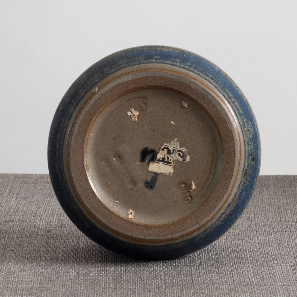 Marianne Starck for Michael Andersen and Sons stoneware pot with gray and blue patterned glaze M5762