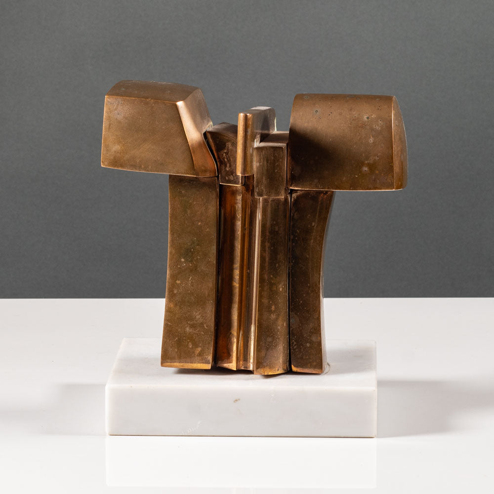 José Luis Sánchez, Spain, bronze sculpture on marble base J1099