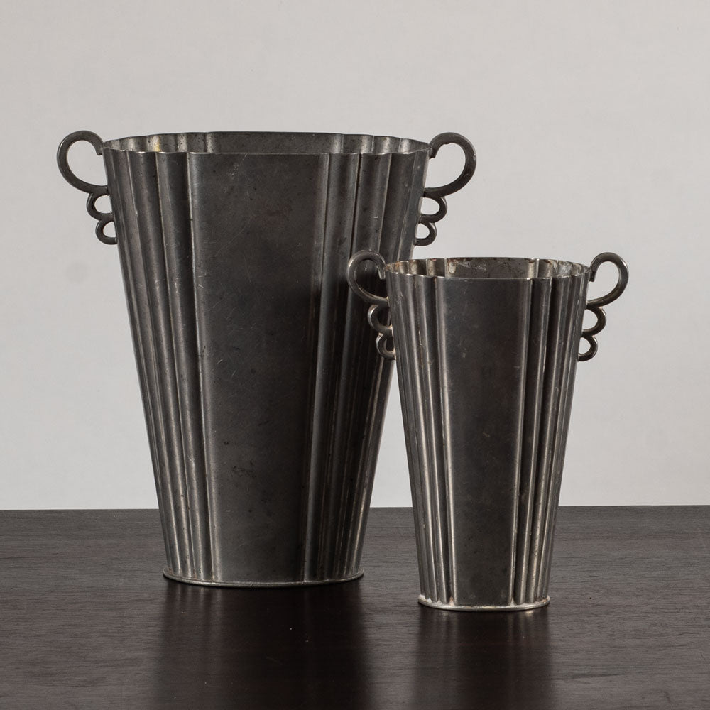 Two pewter vases by CG Hallberg, Sweden