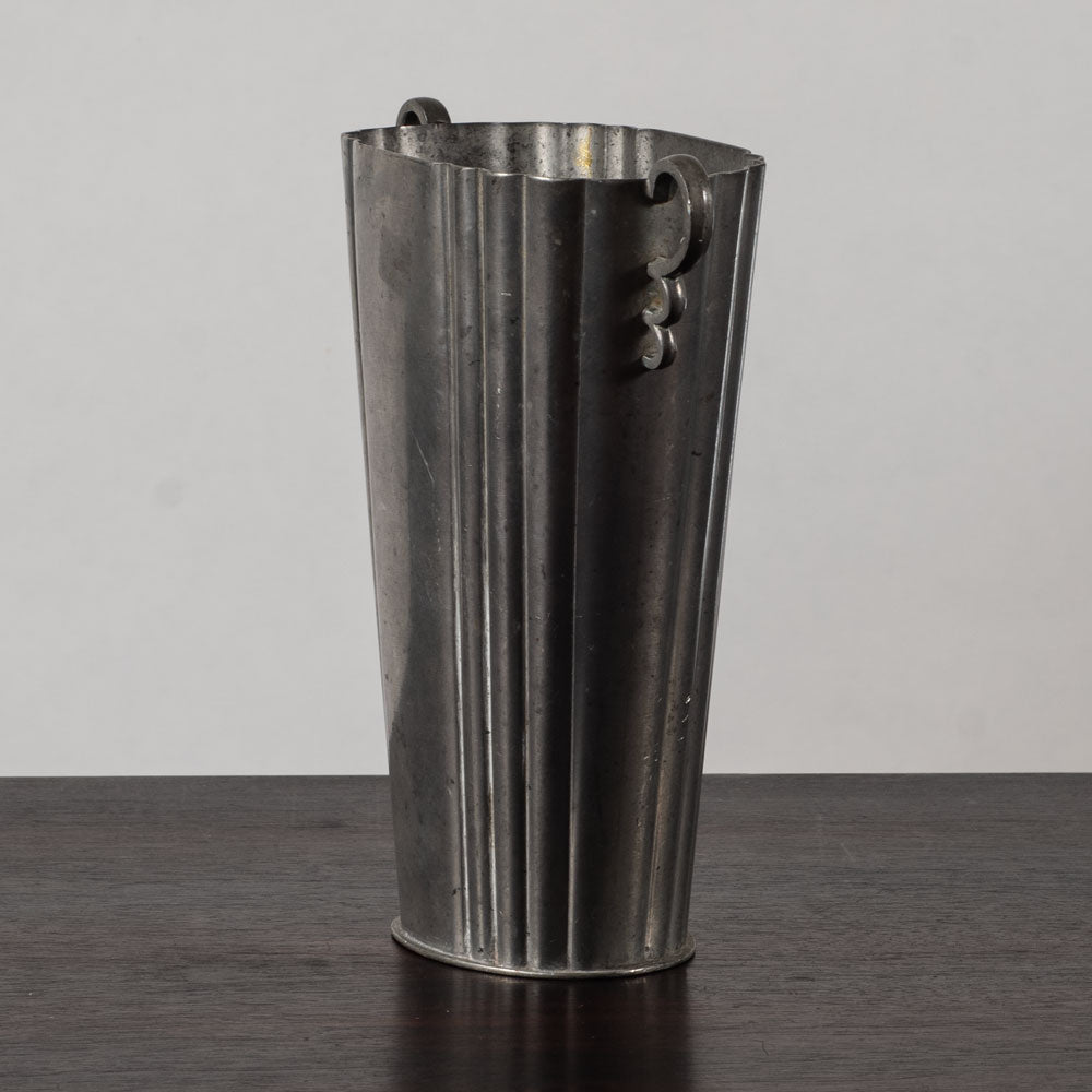 CG Hallberg, Sweden, large pewter handled vase L3678