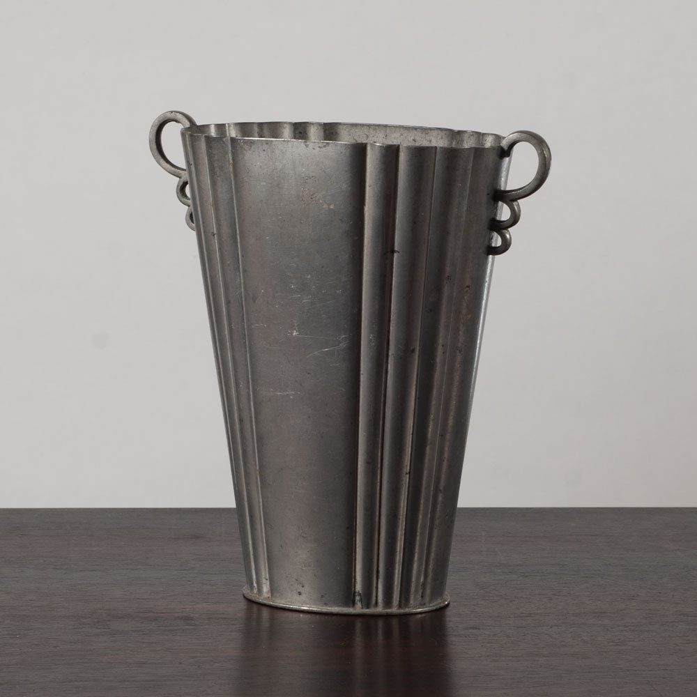 CG Hallberg, Sweden, large pewter handled vase L3678