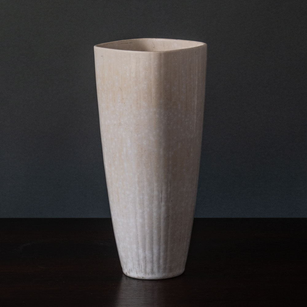 Gunnar Nylund for Rörstrand, Sweden, square-bodied vase with matte white glaze J1587