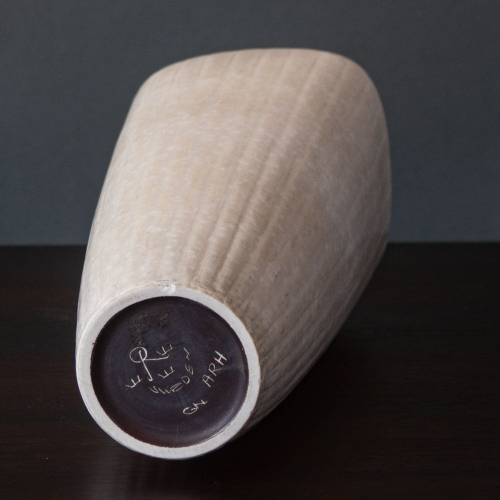 Gunnar Nylund for Rörstrand, Sweden, square-bodied vase with matte white glaze J1587