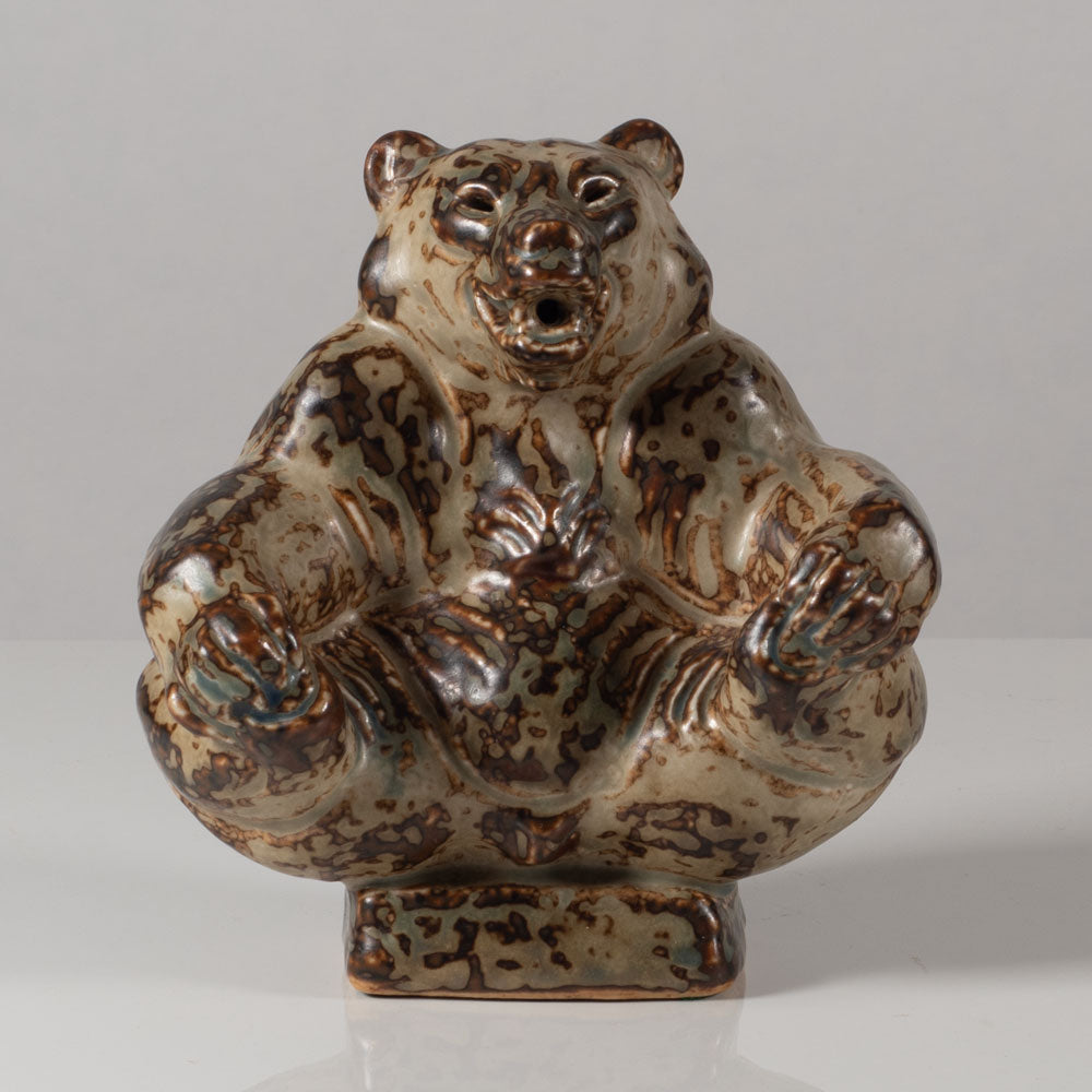 Knud Kyhn for Royal Copenhagen, Denmark, stoneware bear figure L3538
