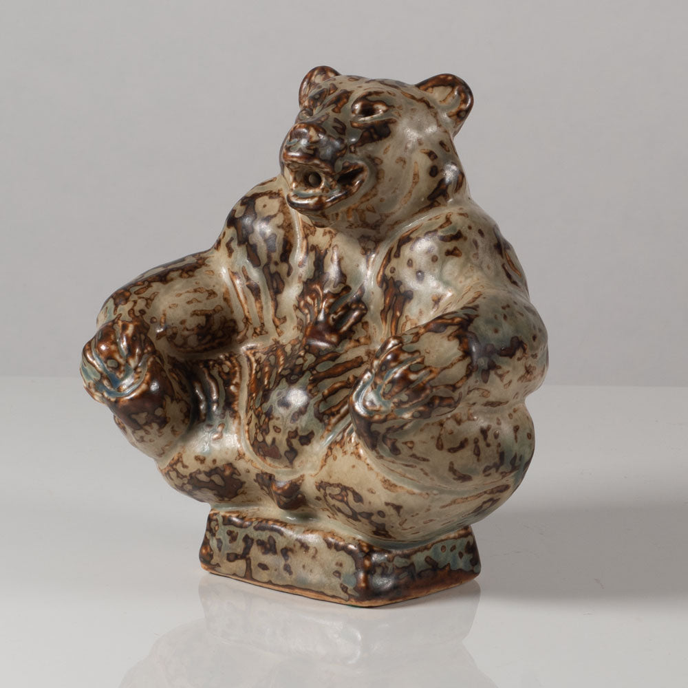 Knud Kyhn for Royal Copenhagen, Denmark, stoneware bear figure L3538