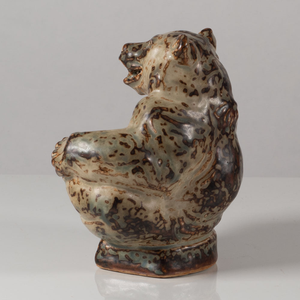 Knud Kyhn for Royal Copenhagen, Denmark, stoneware bear figure L3538