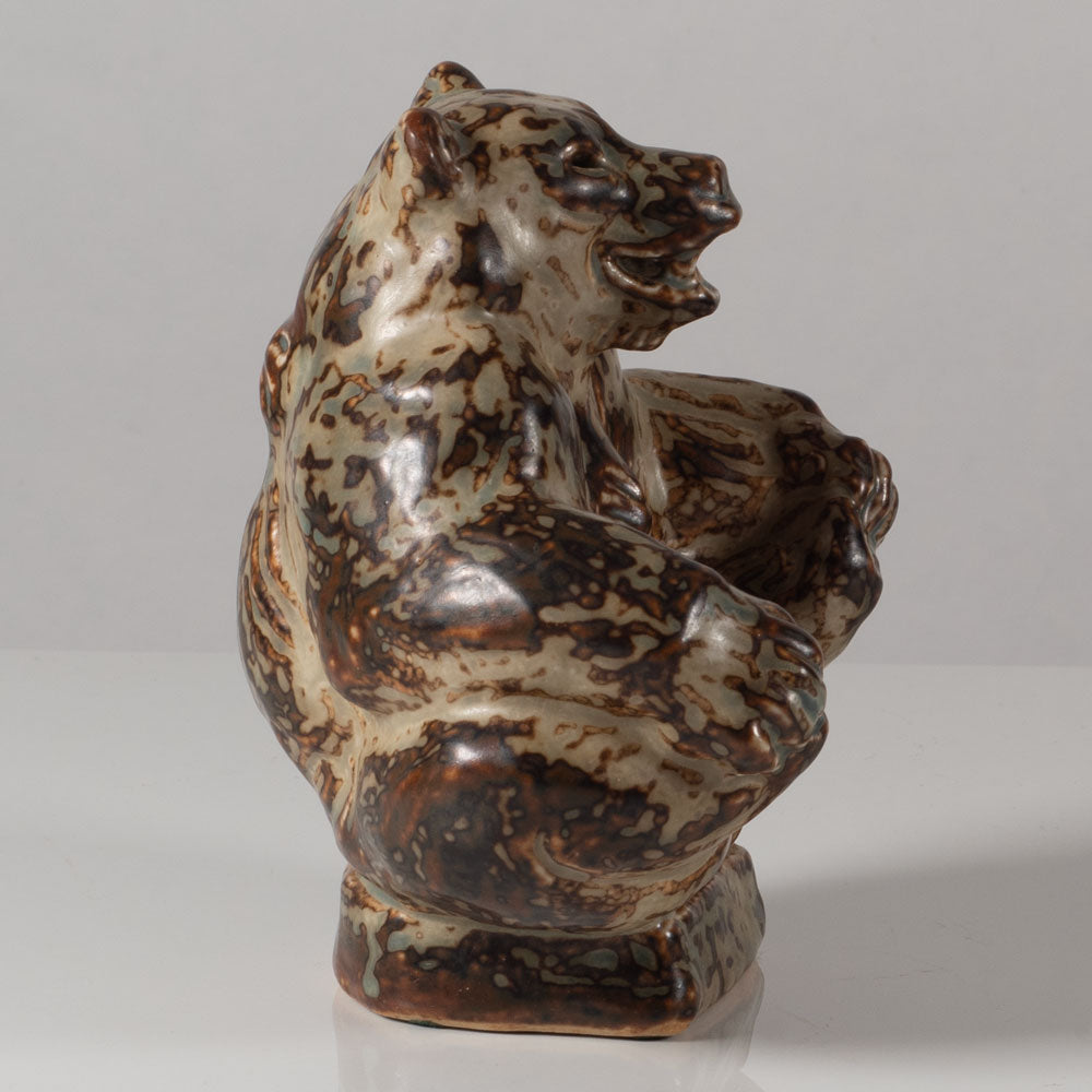 Knud Kyhn for Royal Copenhagen, Denmark, stoneware bear figure L3538