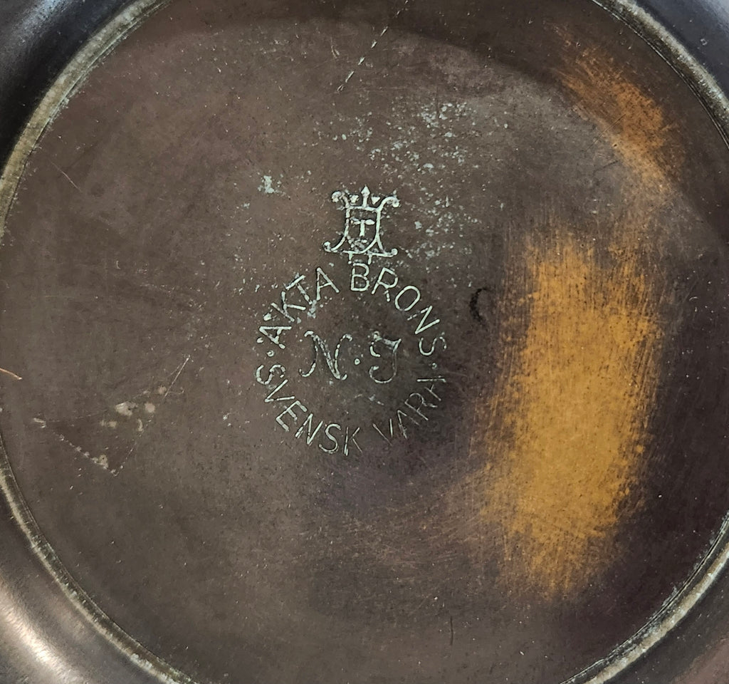 Nilsson & Johansson, Sweden, bronze art deco bowl L3474