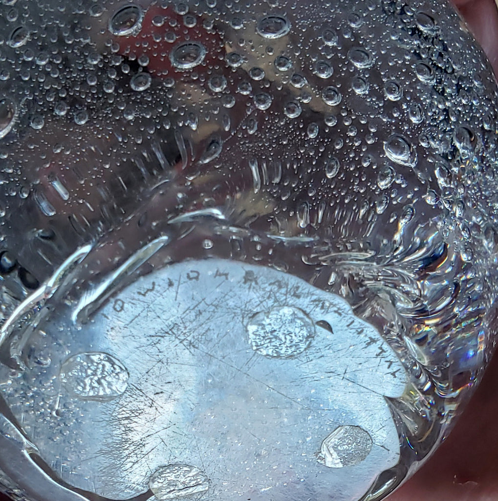 Tapio Wirkkala for Iittala, clear glass vase with internal bubbles H1168