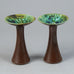 Liisa Hallamaa for Arabia, Finland, pair of stoneware candlestick vases H1140 and H1141