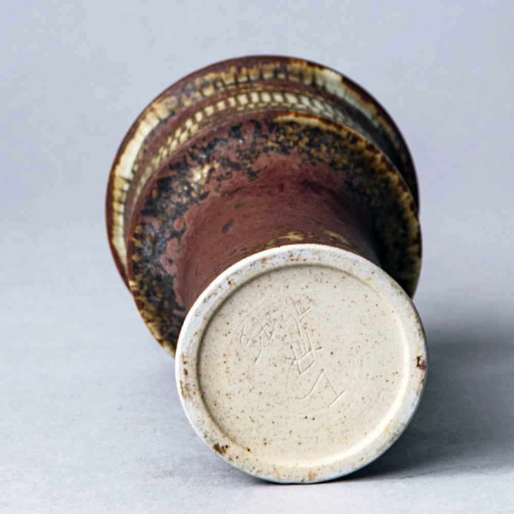 Stig Lindberg  for Gustavsberg, unique stoneware vase with brown matte glaze H1070