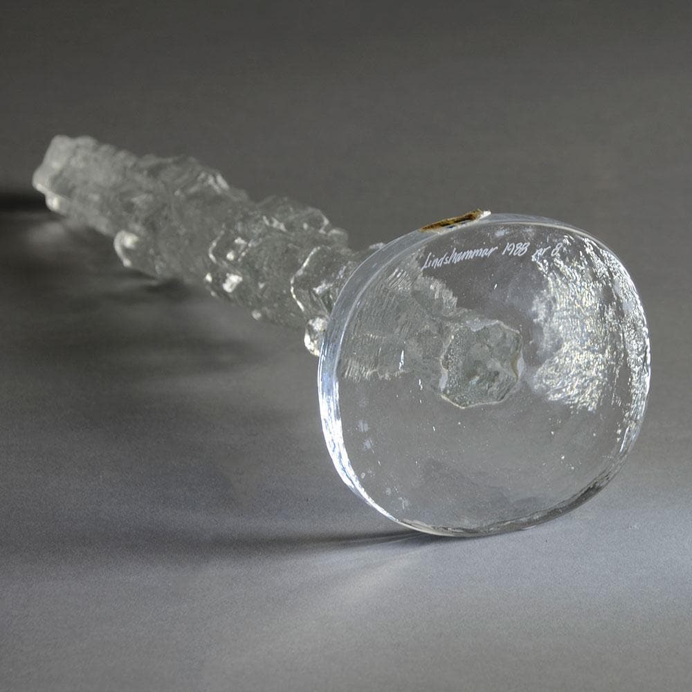 Edvin Ohrstrom for Lindshammar glass obelisk E7020