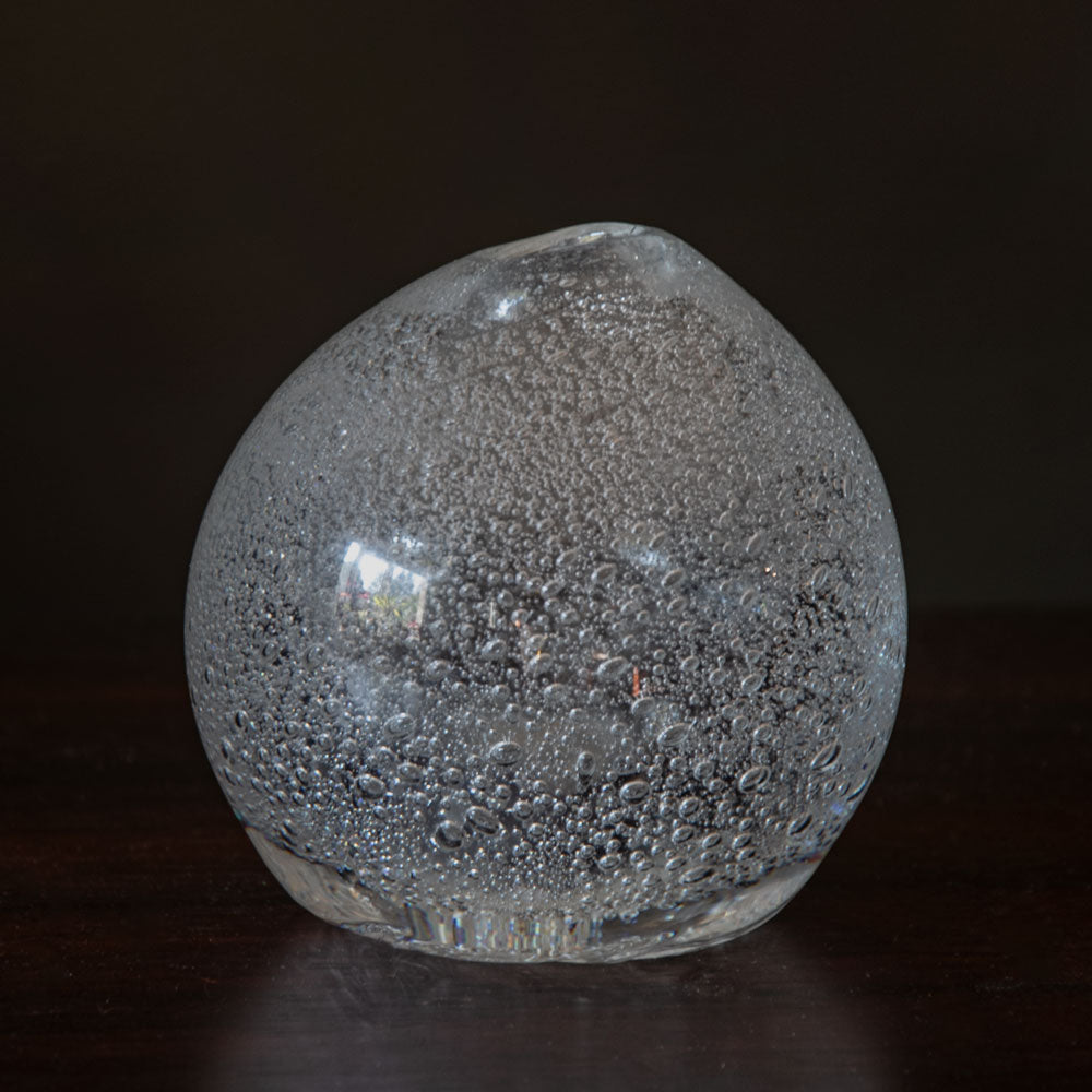 Tapio Wirkkala for Iittala, clear glass vase with internal bubbles H1168