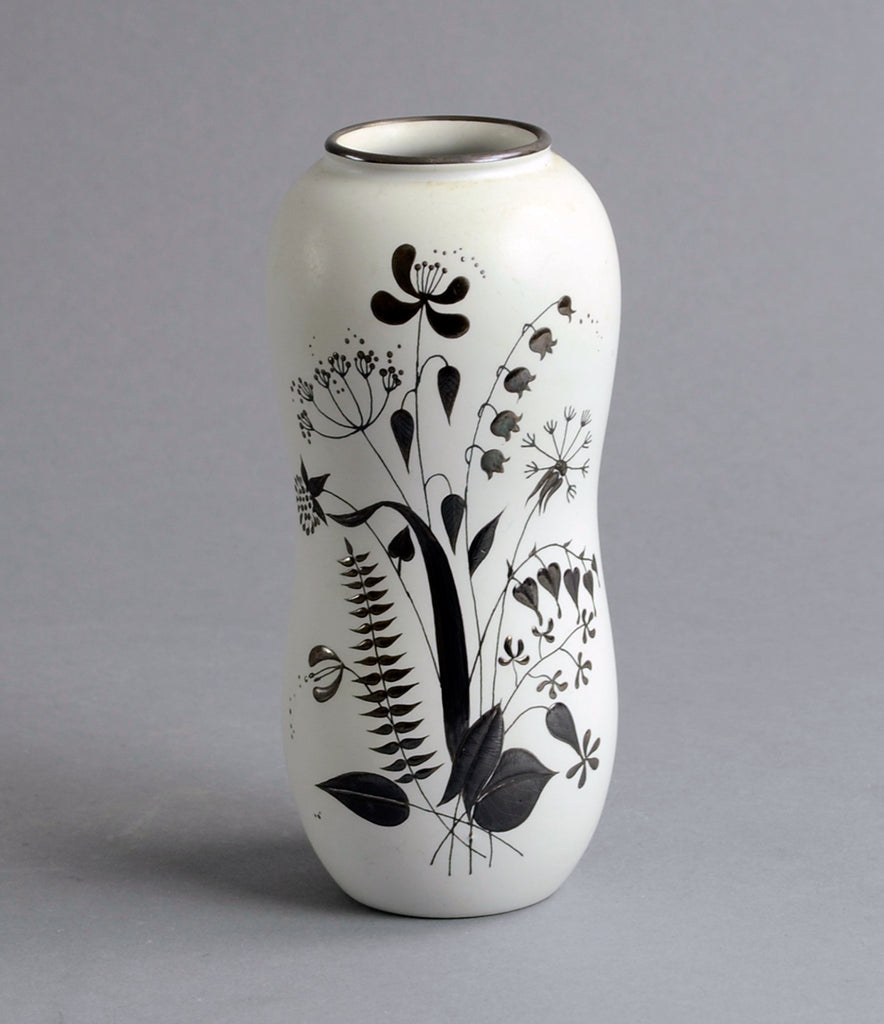 Four "Grazia" stoneware vases by Stig Lindberg for Gustavsberg